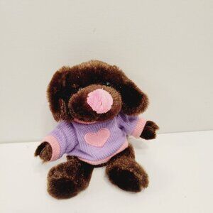 Dan Dee Collectors Choice Plush Dog With Purple Sweater